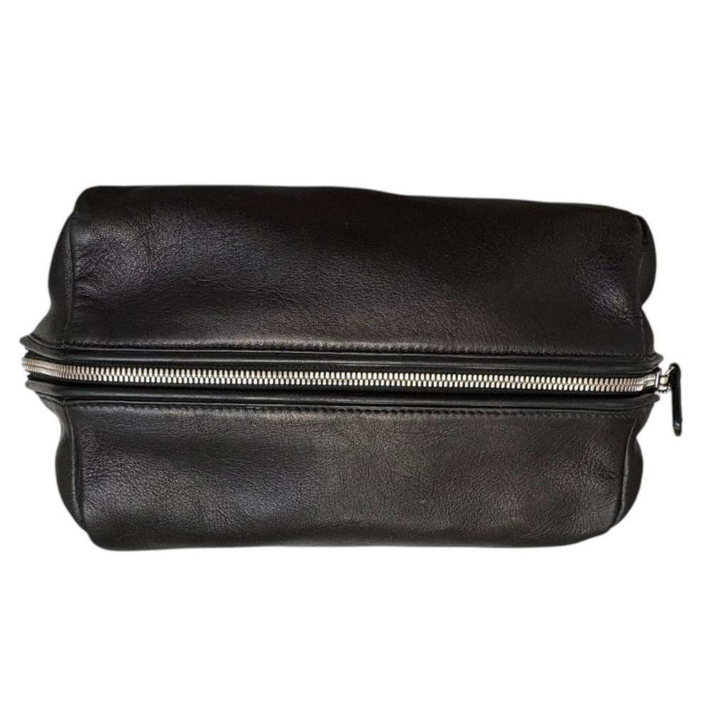 Coach F05406 large black leather unisex toiletry cosmetic bag - Picture 3 of 11